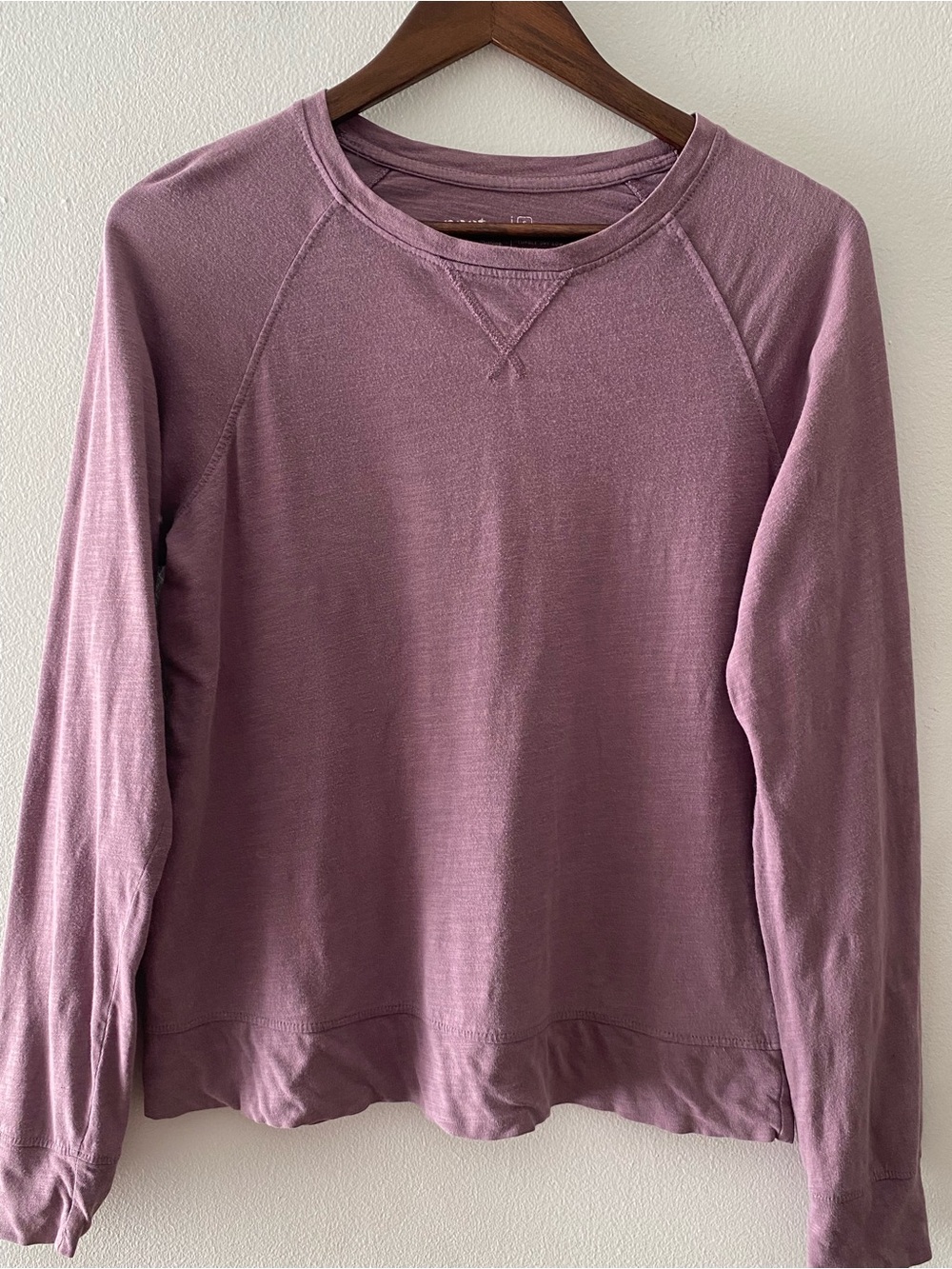 Pact Mauve Crewneck Long-Sleeve Top Pullover 100% Organic Cotton